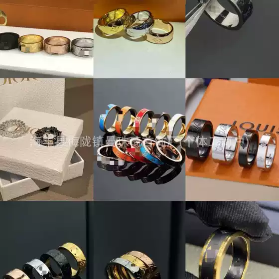 L's Classic Fashion Ring, European and American Style, Full Diamond Ring, Resin Hand Jewelry, Live Broadcast Hot Item, Factory Direct Sales and Wholesale