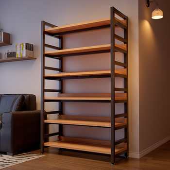 Bookshelf Storage Rack Floor Household Integrated Wall Living Room Shelf Display Shelf Student Library Simple Bookcase