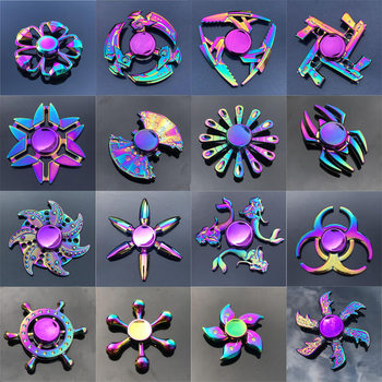 Metal Colorfulful Fingertip Spinner Edc Finger Spinner Finger Rotation Class Decompression Kidsren's Toy Student Factory