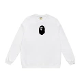 [pure cotton round neck sweatshirt] w111 white