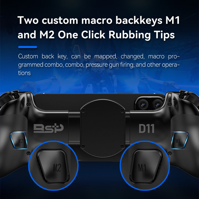 D11 Stretch Game Controller Hall Trigger Switch Macro Programming Pc Android Ios Bluetooth Streaming Controller D11S
