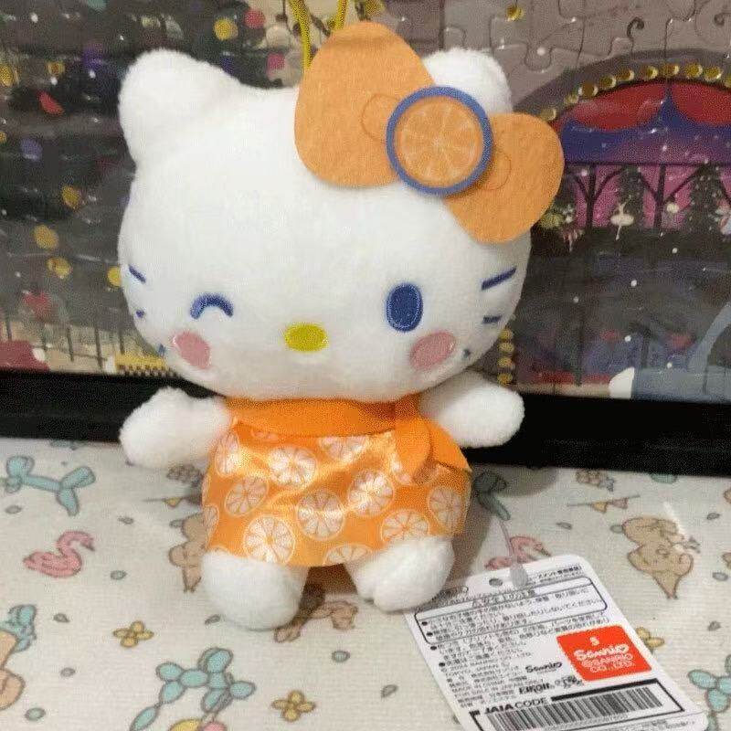 Hong Kong Limited Orange Hellokitty Doll Contrasting Color Doll Backpack Boutique Plush Bag Pendant Keychain