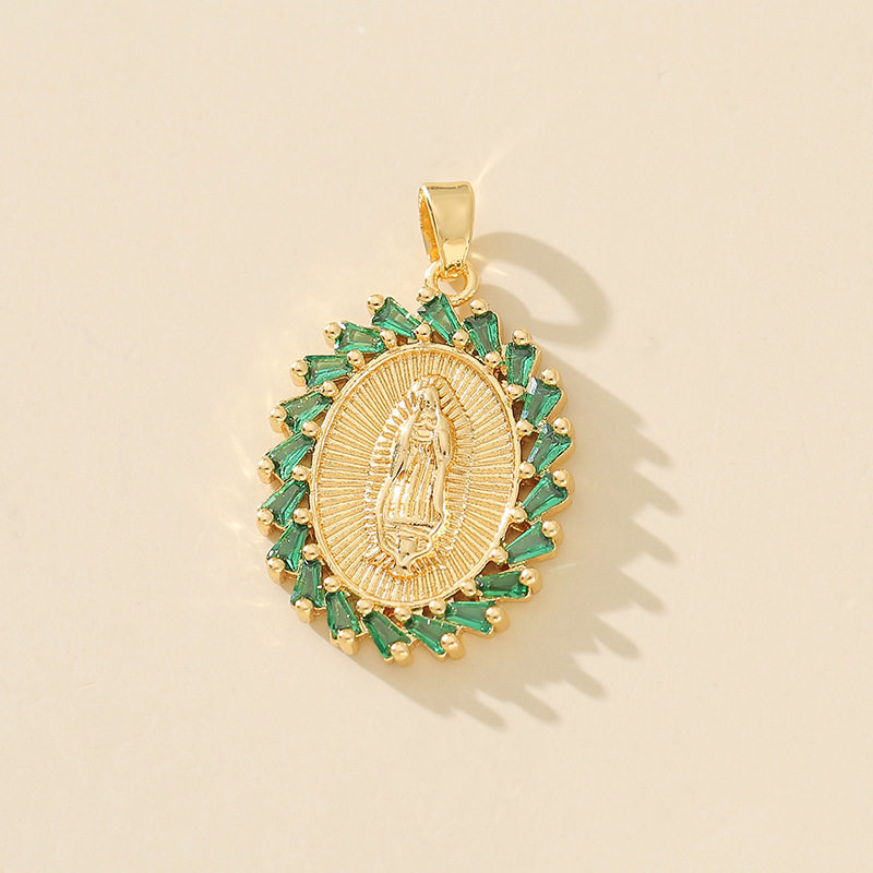 Cross-border Hot-selling Personalized Fashion Micro-inlaid Zircon Necklace Pendant Collection European and American Fashion Hip-hop Necklace Accessories