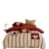 Class a Autumn and Winter Thickeneded Warm Stripesd Puppy Milk Velvet Bed Three or Four Piece Set Patch Embroidered Quilt Cover Cartoon Style