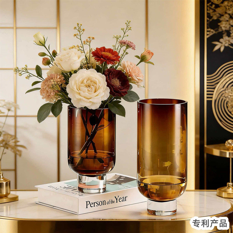 轻奢极简现代玻璃花瓶多款花器样板间售楼处软装家居饰品摆件装饰
