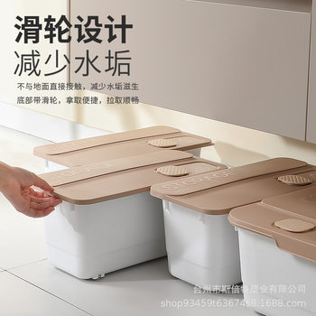 Household bathroom wardrobe living room kitchen large capacity high-looking dustproof Waterproof storage box pulley design in stock