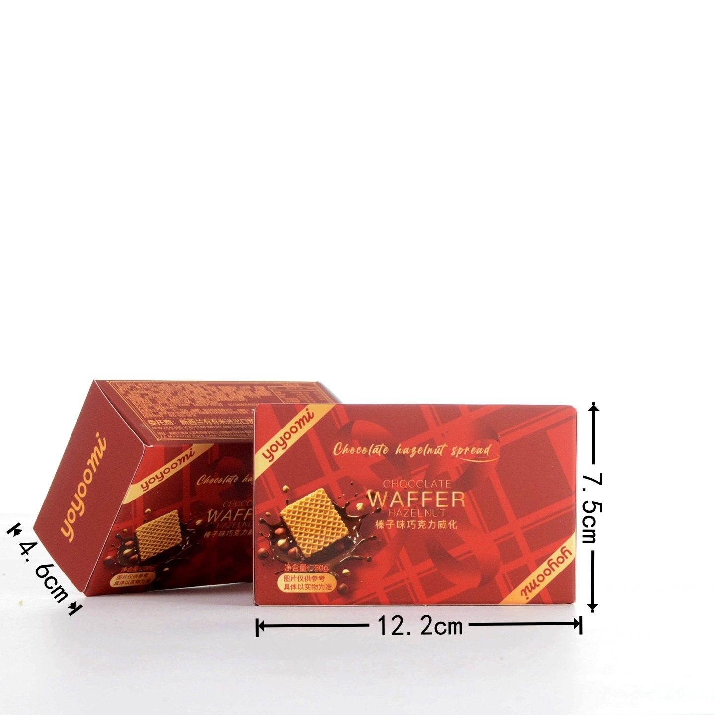 Youyoumi Hazelnut Flavored Chocolate Wafer Full Moon Wedding Birthday Wedding Gift Casual Snacks Red 30g/3 Bags