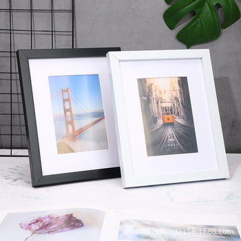 Modern simple imitation solid wood table pvc photo frame with logo cross-border e-commerce supply square wall photo wall