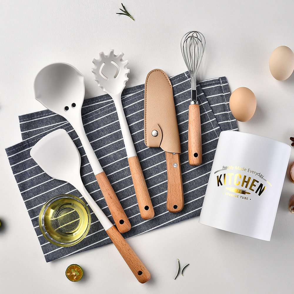 Rui Ming milk White Beech handle mini kitchenware set children's mini spatula knife kitchen tools