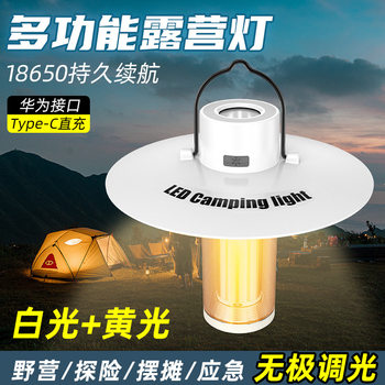 New TYPE-C camping lamp camping tent lamp maintenance work lamp portable portable portable outdoor emergency lighting