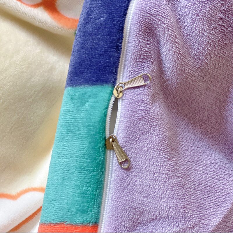 Class a Fresh and Simple Thickened Milk Velvet Four-Piece Set Winter Cartoon Velvet Duvet Cover Warm Coral Velvet Dormitory Three-Piece Set