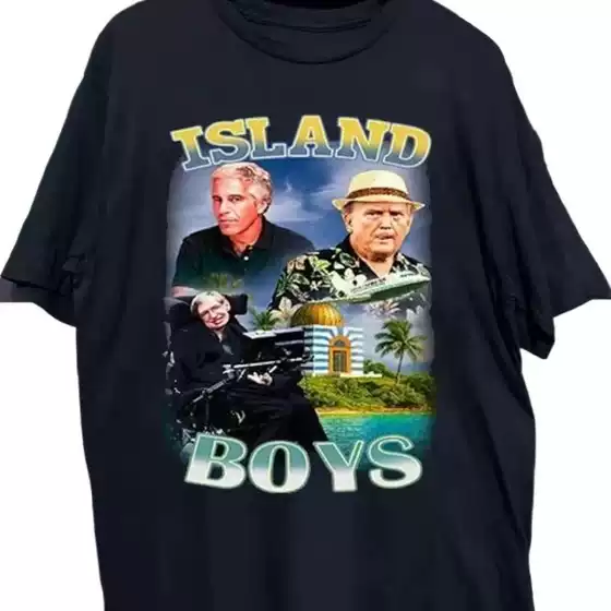 Pure Cotton Short-Sleeved T-Shirt for Men, Island Boy Jeffrey Epstein Stephen Hawking Men's Cotton Shirt Yk Image