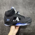 Black and blue real standard aj orange [pure original top layer leather]