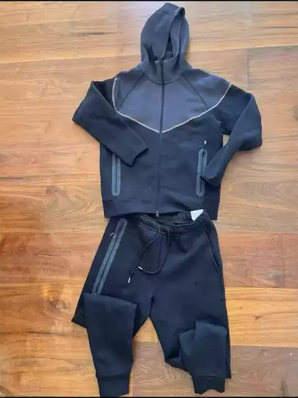 Spring and Autumn 2025 Leisure Sports Breathable Cotton Double Side Zipper Hood Men's 48 Jacket 49 Sweatpants Set