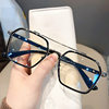Double-Beam Myopia Glasses, Anti-Blue Light, Non-Prescription Glasses, Decorative Frames, Fashionable Accessories, Large Frame Lenses, Photochromic Lenses