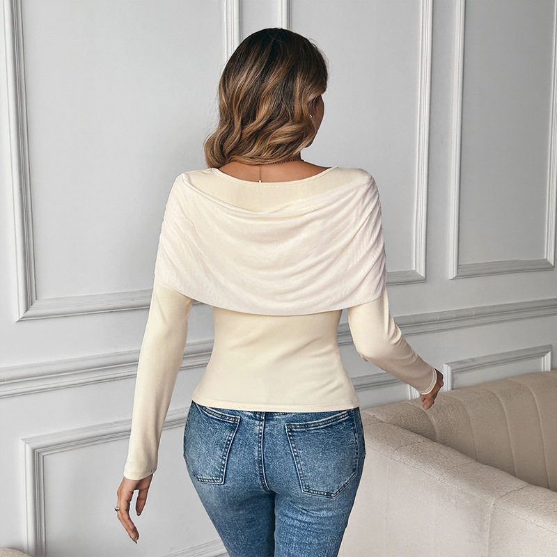 Long Sleeve T Shirt Soft Slim Fit Solid Color Lightweight Spring Fall Fashion Wholesale Available