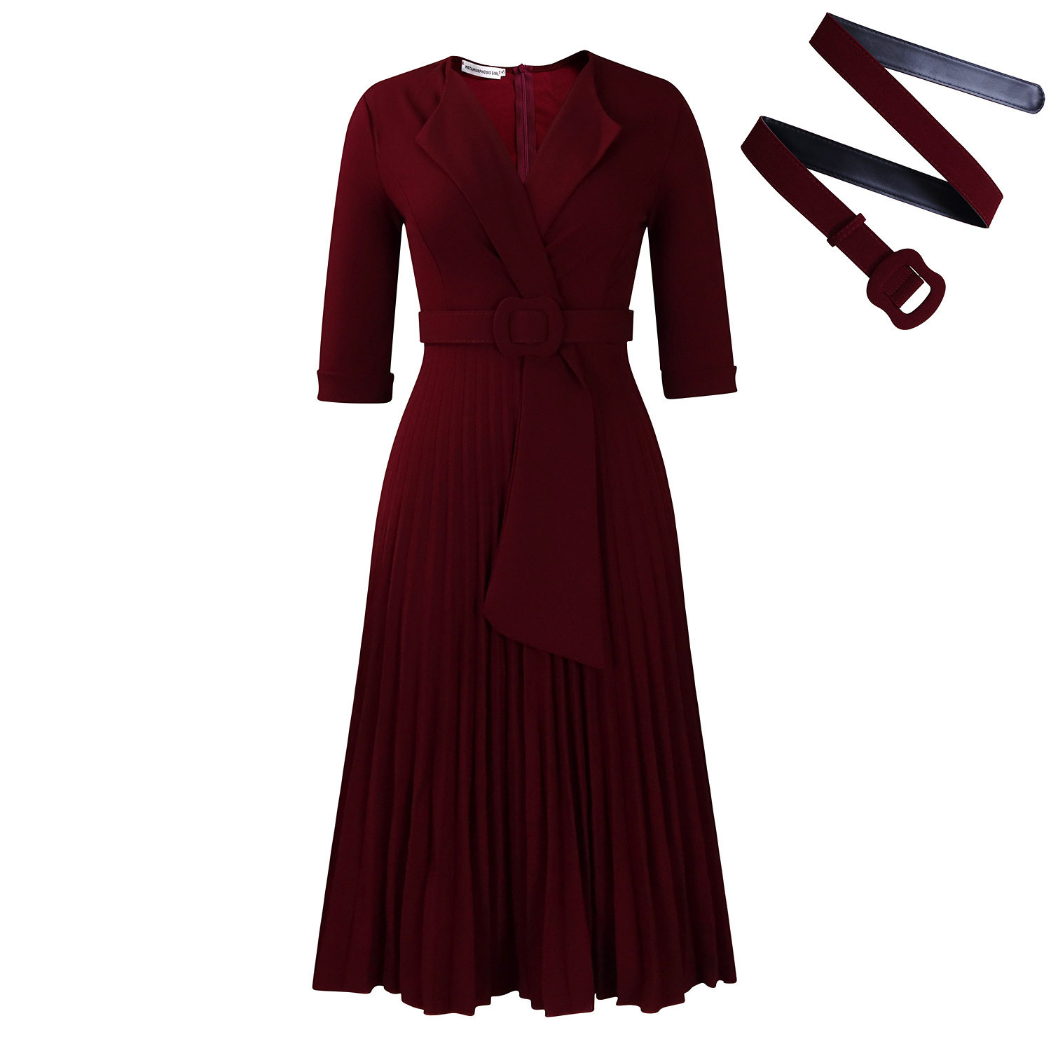 Plus Size African Dress Stylish Suit Collar Pleated Waist Design Fall Winter Collection Wholesale Available