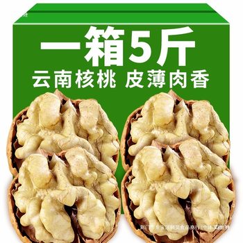 Yunnan Dali Thin-Skinned Paper-Skinned Walnuts 2024 New Dry Walnuts Snacks for the Elderly Thin-Shell Nuts Cooked Wholesale