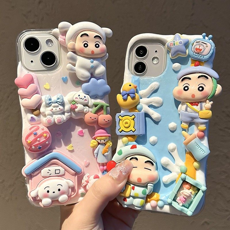 DIY Cream Gel Phone Case Material Bag Macaron Color New Children Student Homemade Creative Gift suit Women