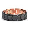 Amazon's Best-Selling European and American Cross-Border Twill Ancient Red Copper Men's Bracelet Three-Row Magnet Bracelet Wholesale
