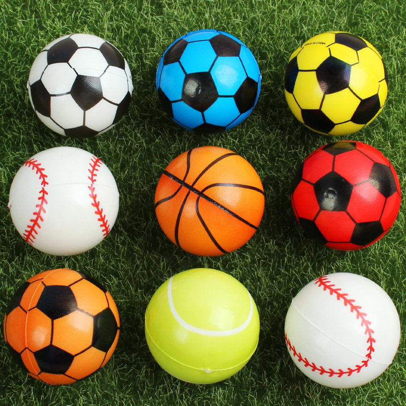 4cm vent decompression elastic ball children's solid foam sponge ball pat ball basketball Football children's toy batch