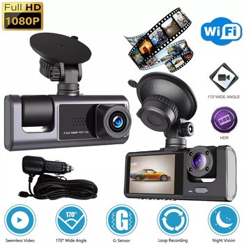 Cross-Border Best-Selling C309 Three-Camera Driving Recorder with High-Definition 1080P and Wifi Mobile Phone Connectivity Driving Monitor