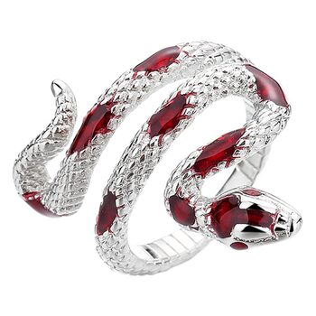 Cross-border Hot Original Snake Drop Glue High-grade Sense ins Cold Wind Irregular Index Finger Ring Trendy Cool Girl Ring