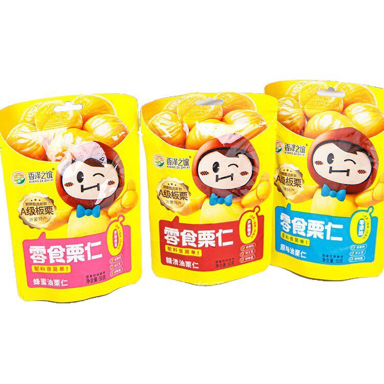 Xiangzeyi Snacks Chestnut Kernels with Multiple Flavor Choices, Ready-To-Eat 30g, Supports Wholesale of Roasted Chestnut Kernels