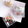 High-end wear nail gift box high-end transparent square flip tool box nail storage nail special packing box