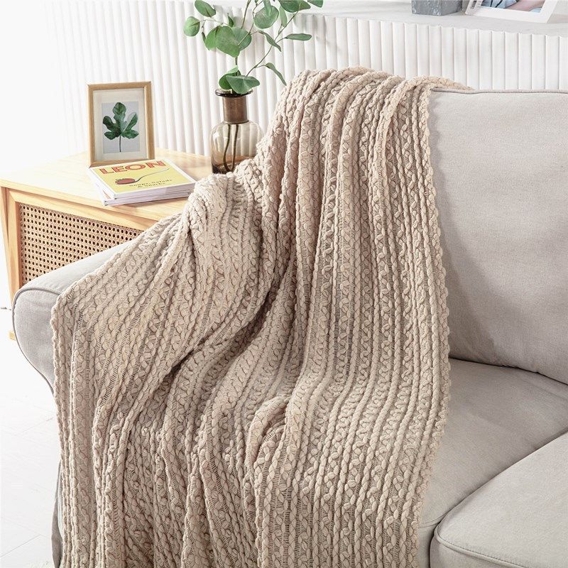Sofa Blanket, Bed Flag, Bedside Blanket, Office Nap Blanket, Scandinavian Knitted Sofa Blanket Wholesale