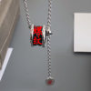 Baojia Little Red Man Charity Necklace Titanium Steel Popular Black Ceramic Spring Small Waist Internet Celebrity Clavicle Chain for Men and Women