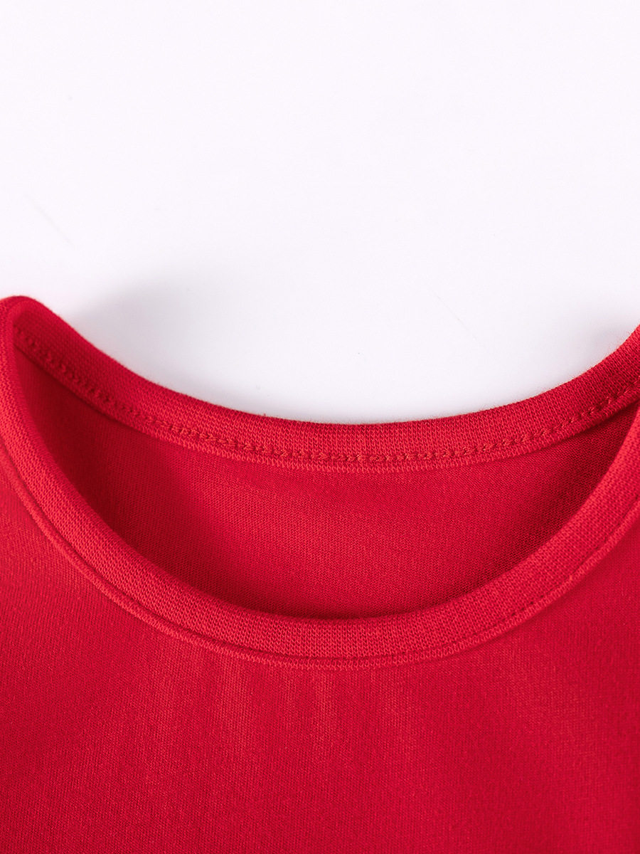 Christmas Style Girls' Dress, Long-sleeve Cotton Kids' Dress for Autumn