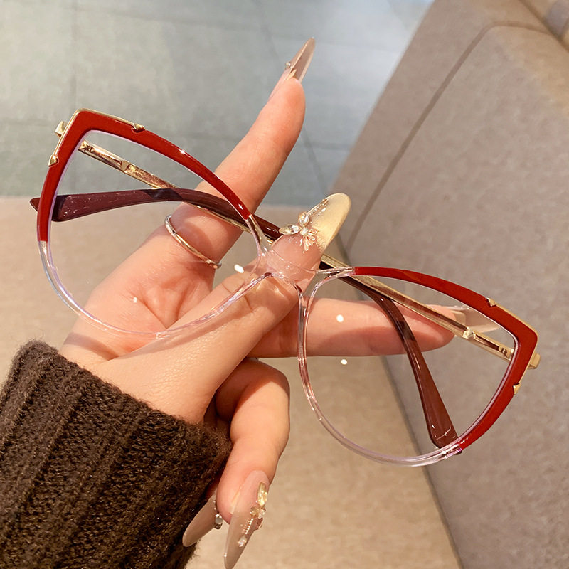 H6624 Korean Style Fashionable Casual Men's and Women's Eyebrow Frame Optical Frame Trendyy Simple Versatile Frame Wholesale