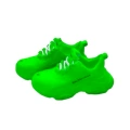 Paris fluorescent green (pair of nude shoes)