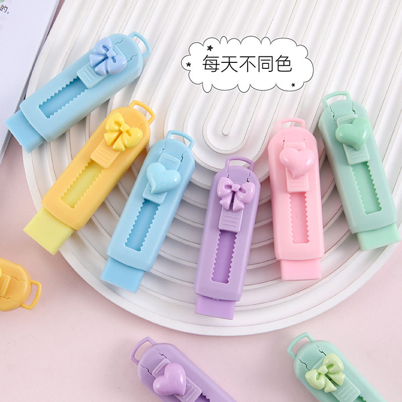 Cartoon Eraser, Cute, Leaves No Traces, Retractable, Clean, Erasable, Push-Pull Eraser, Creative Stationery for Primary School Students