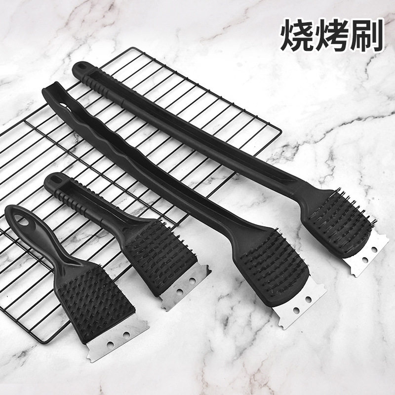 Stainless Steel Barbecue Brush Wire Cleaning Brush Barbecue Grill Grill Cleaning Brush Barbecue Shovel Brush Wire Brush