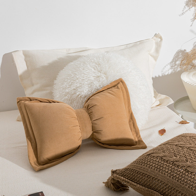 Modern Simple Sofa Pillow Living Room Light Luxury Pressurized Bedside Cushion Corduroy Sofa Pillow Pillow Case Wholesale