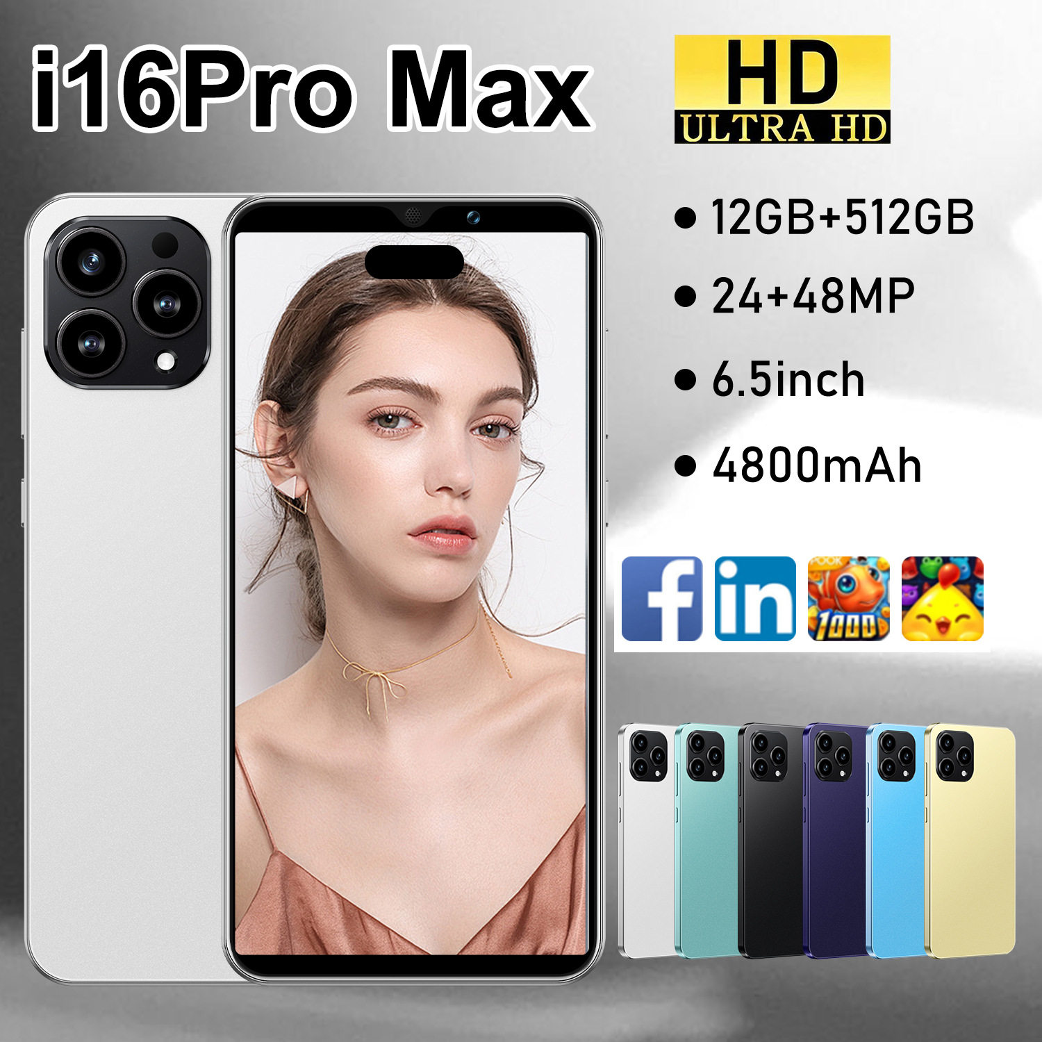 Hot Selling Low Price Hot Model I16 Pro Max Cross-Border Mob...