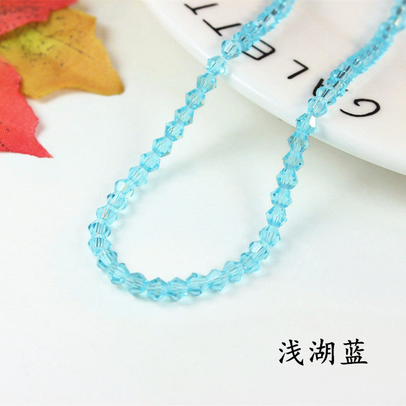 3/4/6mm水晶菱形珠子尖珠散珠两头尖diy手工发饰材料饰品配件批发