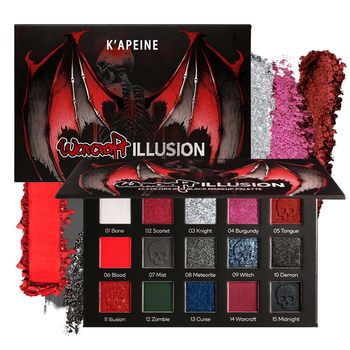 Cross-Border Exclusive Popular K'Apeine Fifteen-Color Gothic Rose Eye Shadow Pearlescent Fine Shimmering Eye Shadow Palette