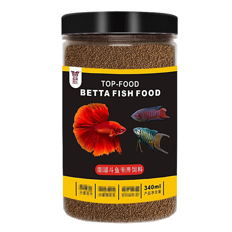 Chinese and Thai Betta Fish Feed Color-Enhancing Fish Food Small Pellets for Small Ornamental Fish, Guppies, and Cichlids