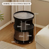 Light Luxury Side Table Bedroom Nightstand Side Cabinet Living Room Simple Coffee Table Cream Style Sofa Corner Table Mobile Trolley