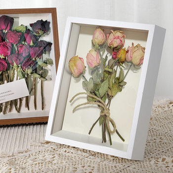 New Hollow Dried Flower Photo Frame Thickened DIY Handmade Stereoscopic Photo Frame Set Table Modern Simple Multifunctional Frame