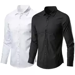 White Shirt Men's Long-sleeved Non-ironing Business Dress Slim-fit Korean Style Professional Working Men's White Casual Suit Shirt