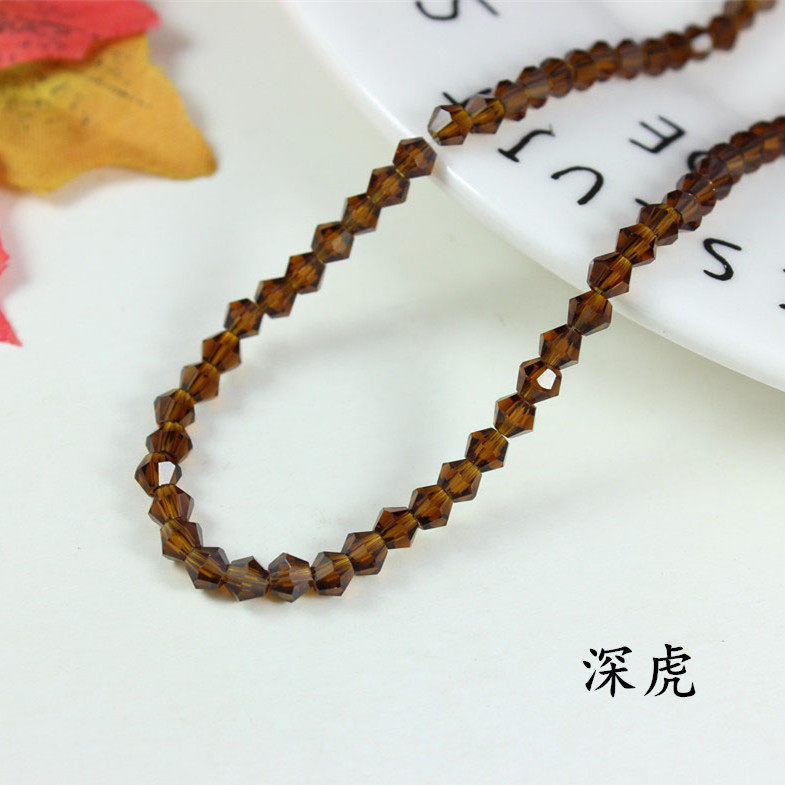 3/4/6mm水晶菱形珠子尖珠散珠两头尖diy手工发饰材料饰品配件批发