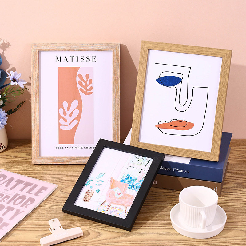 Simple Large-Size Wooden Photo Frame 16inch A3 Puzzle Framed Wall Hanging Picture Frame Business License Table Wholesale