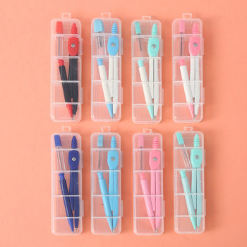 New Color Matching Replacement Core Compass Set for Primary and Secondary School Students Mathematics Drawing Tools Junior High School Students Stationery Prizes