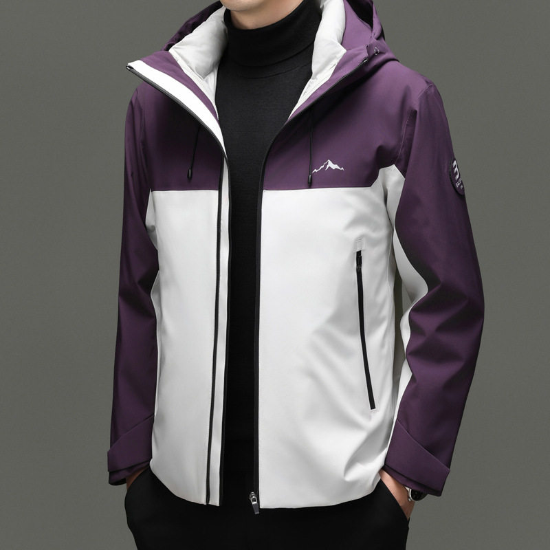 Thickened Warm Men's Goose down Jacket Fashion Casual High-End Cross-Border Removable Liner 2025 Winter Men's Coat