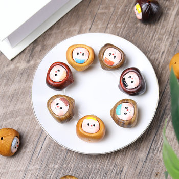 Red Sandalwood Carving Cartoon Cute Chestnut Domei Garlic Pendant Diy Green Sandalwood Sandalwood Phone Chain Pendant Jewelry