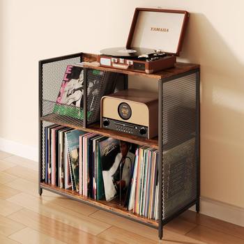Amazon Living Room Furniture Record Player Storage Rack Vinyl Record Storage Rack Record Display Packaging Cross-Border Supply